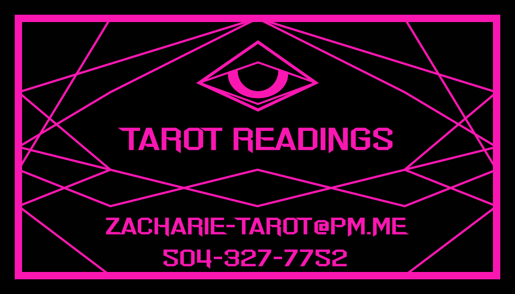 My tarot reading business card.